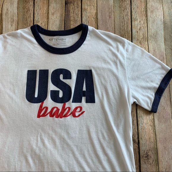 Kittenish by Jessie James Decker USA Babe Short sleeve tee shirt | size XL - Picture 7 of 8